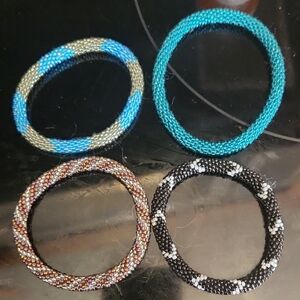 Set of Four Sashka Beaded Bracelets